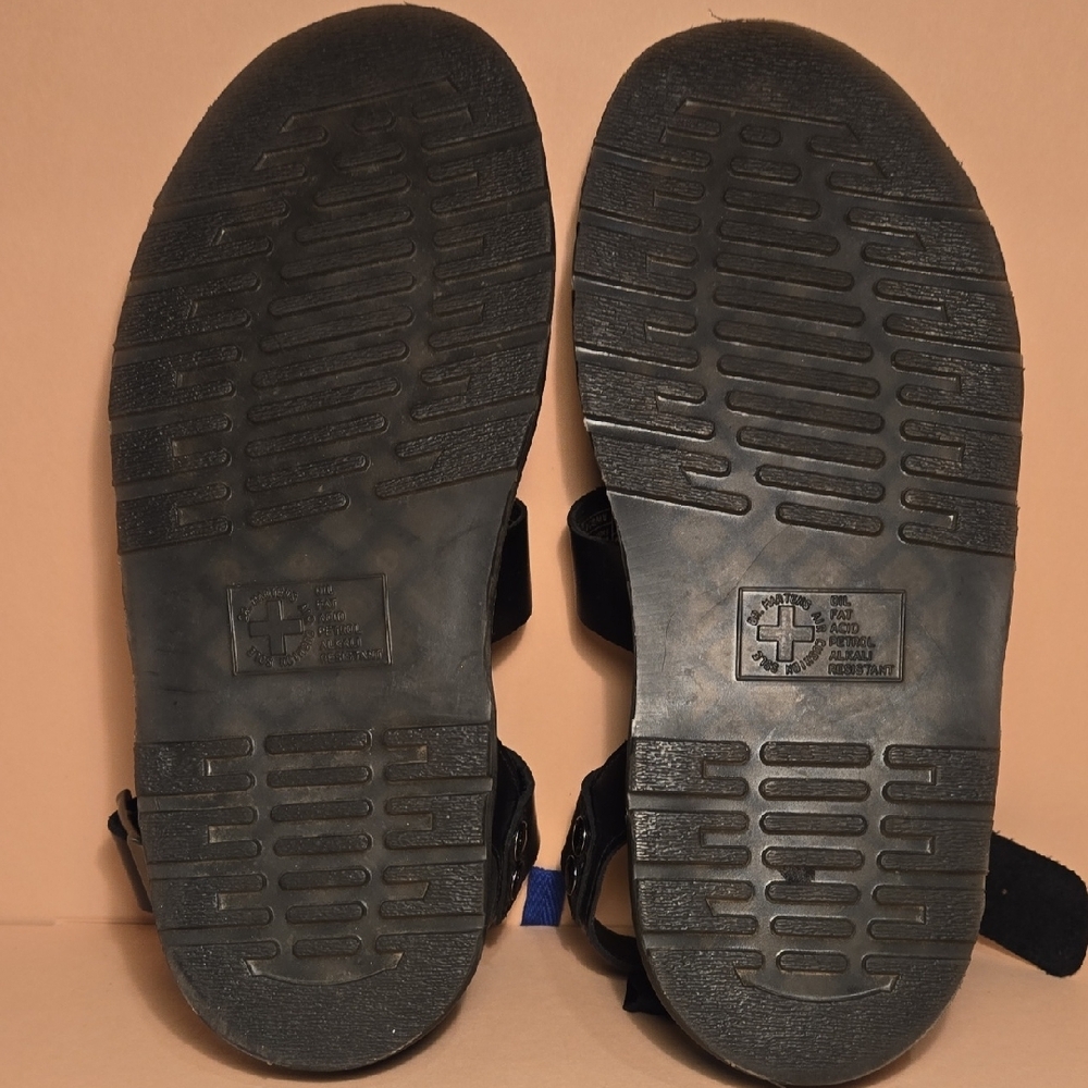 Dr. Martens Black Leather Platform Sandals - Picture 8 of 12
